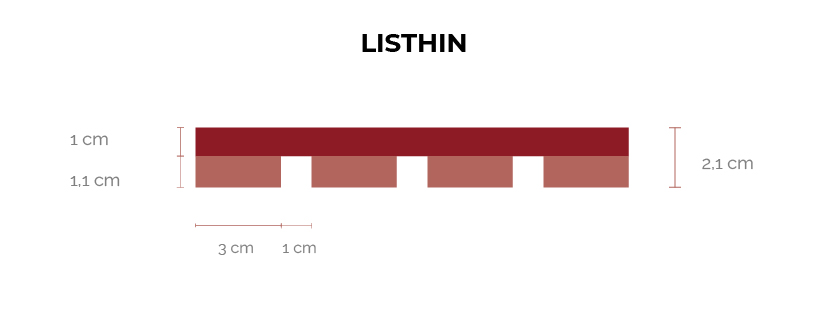 CH_LISTONES_GROSORES_LISTHIN LISTBASE - Listones verticales con base - Imagen 37