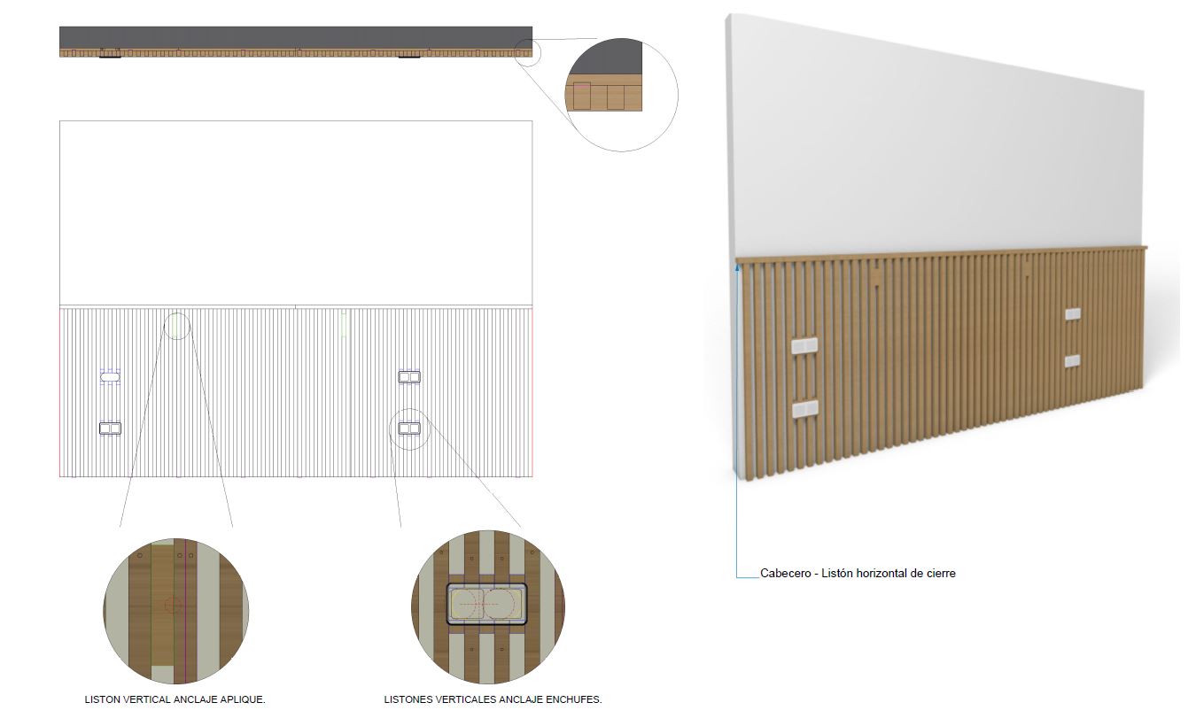 LIST1_ENCHUFES LISTBASE - Listones verticales con base - Imagen 43
