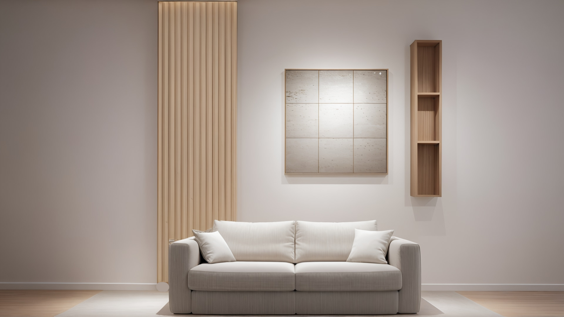 Render vizcom Listones de madera minimalistas - ListBase Nude | 250 cm x 70 cm - Imagen 14