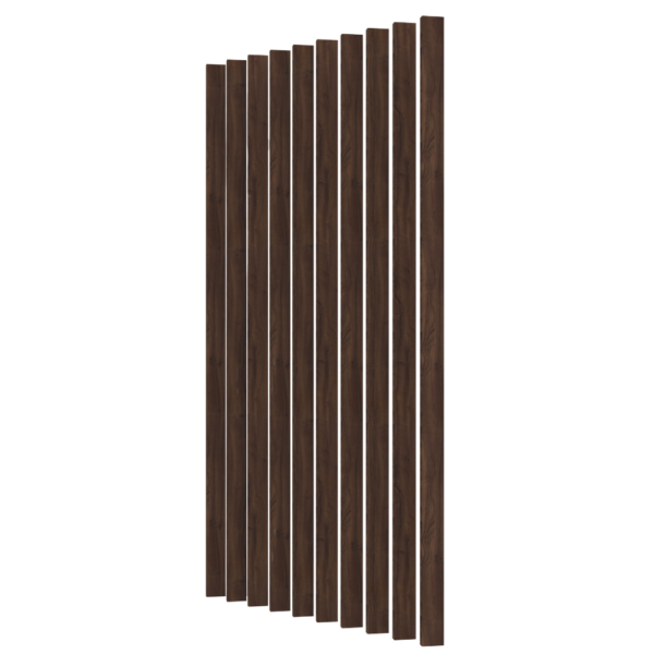 Separador de Ambientes de Listones de Madera oblicuos – SepTop Nogal Valentina | 130x275 cm