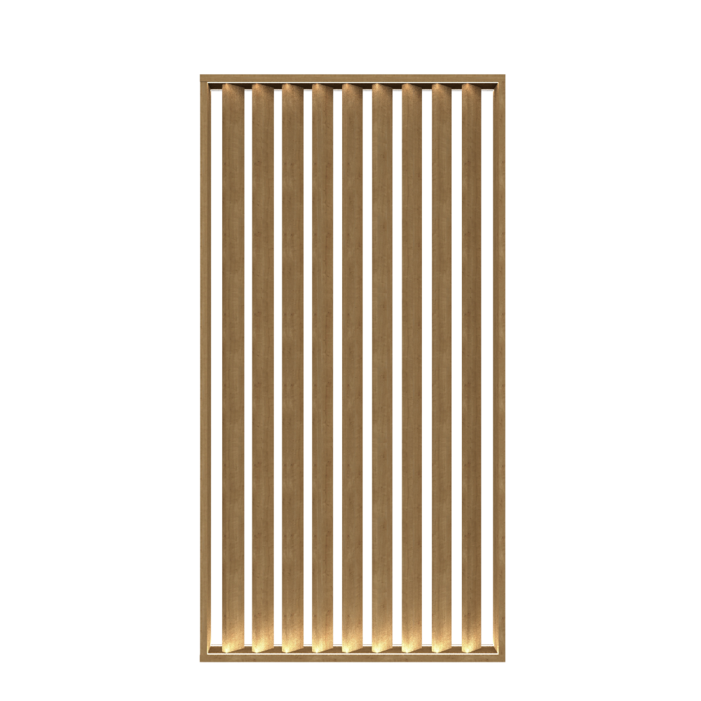 canva 2 S-SV3.1_3 Separador de Ambientes Listones Oblicuos y Luz LED – SepTop Frame Roble Hamilton | 130x250 cm - Imagen 2