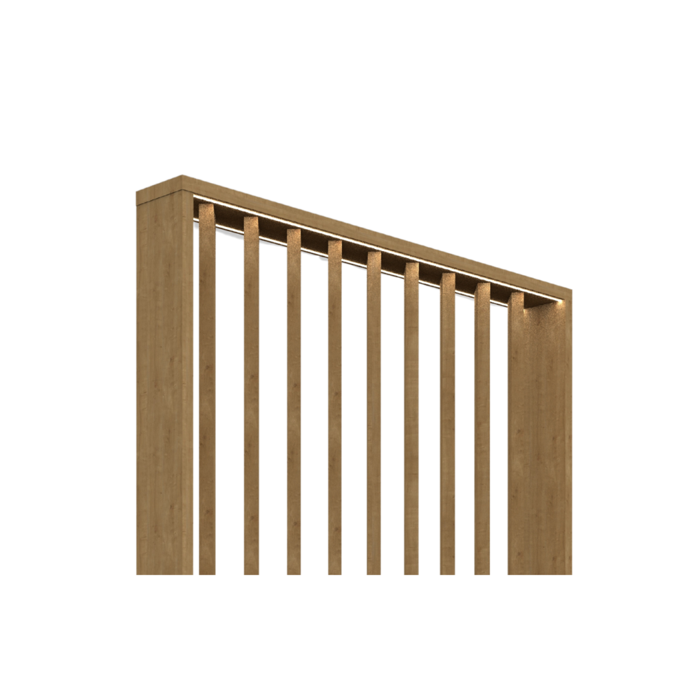 canva 3 S-SV3.1_3 Separador de Ambientes Listones Oblicuos y Luz LED – SepTop Frame Roble Hamilton | 130x250 cm - Imagen 4