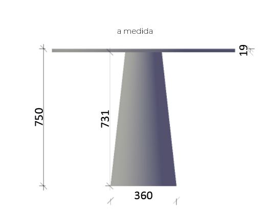 kono_medida Mesa Kono - 100 cm - Imagen 3