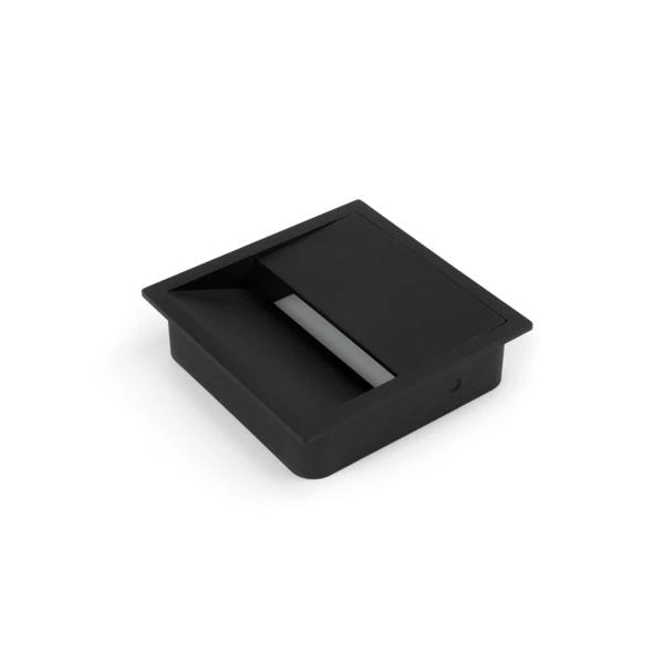 pasacables cuardrat negre KitchenBox | Mueble Desayunador con almacenaje - Imagen 5