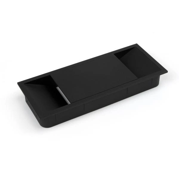 pasacables rectangle negre KitchenBox | Mueble Desayunador con almacenaje - Imagen 8